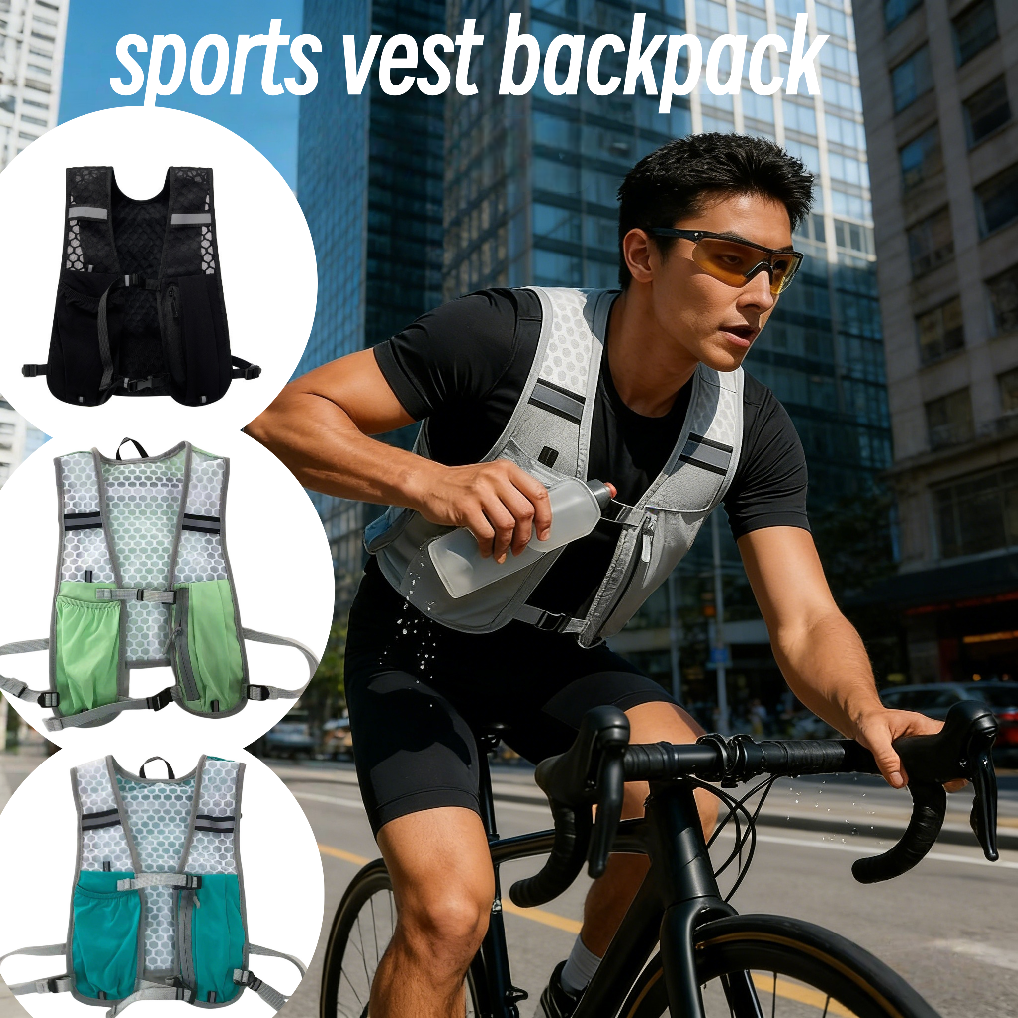 Running Gear Essential - Lightweight Running Vest for Biking &