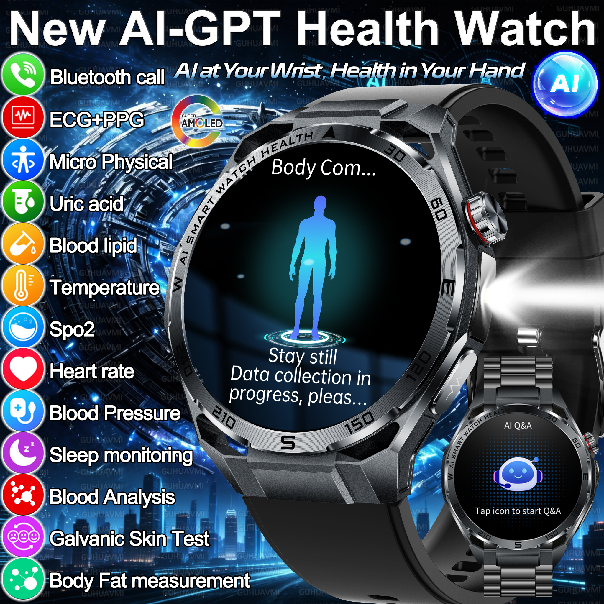 Gps Running Watch - 2026 New Body Fat AI Analysis