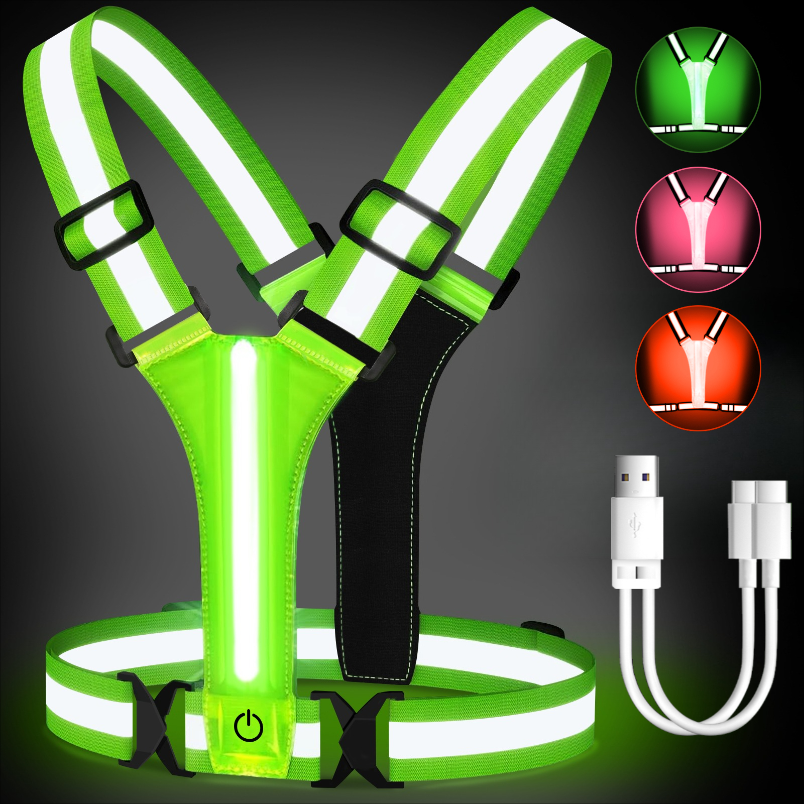 Running Gear Essential - Outdoor Night Walking Safety Vests Highlight