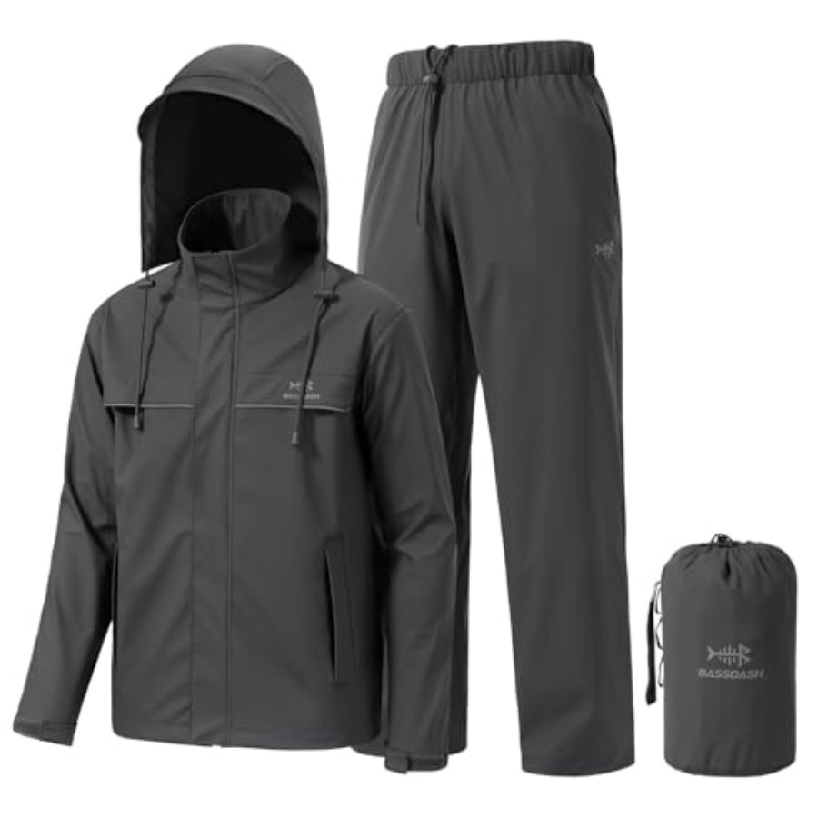 Running Gear In Rain - Men's Rain Suit Waterproof Breathable Durable