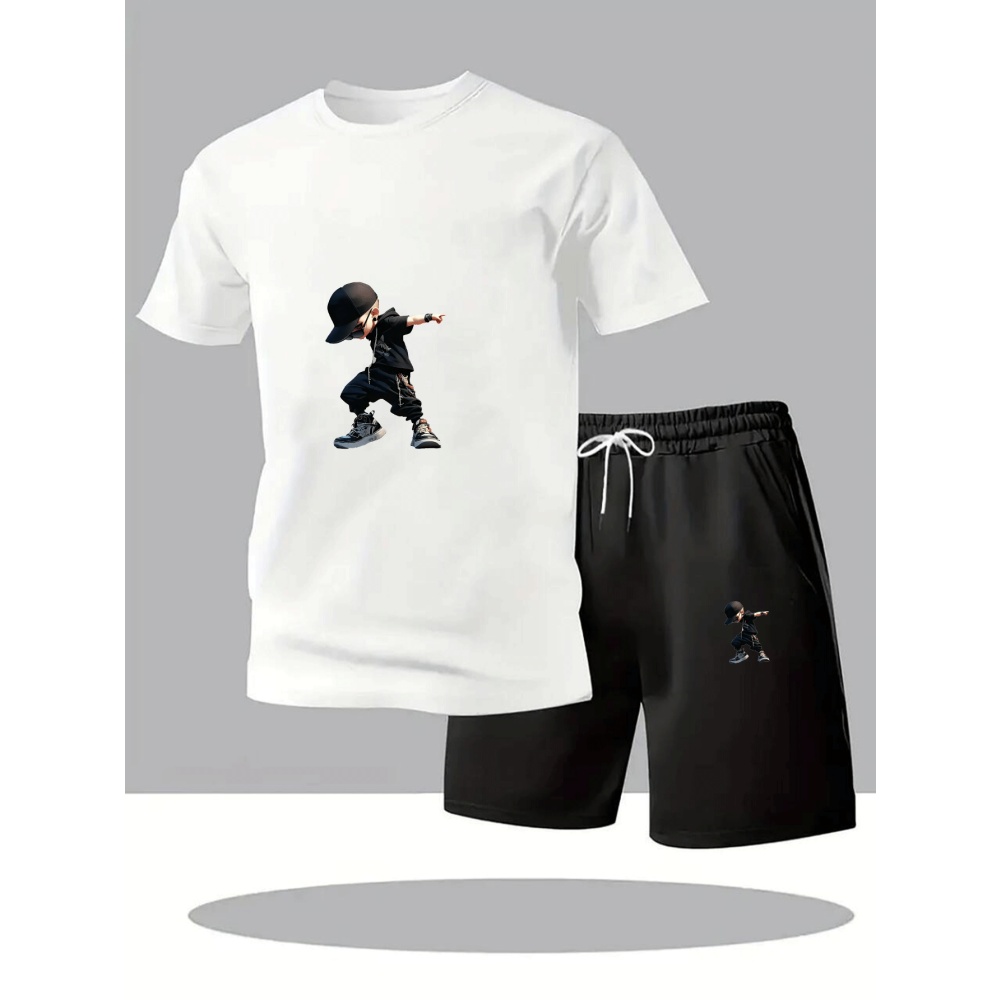 Running Gear - Summer Men's T-Shirts Sets Round Neck
