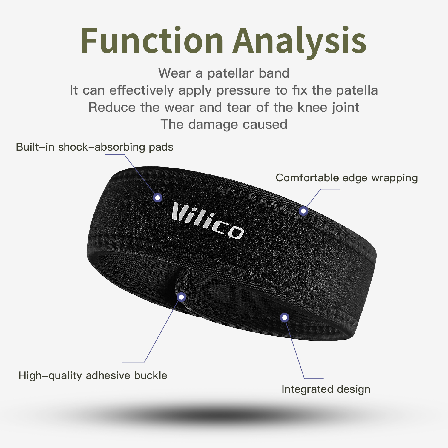 Running Gear Essential - 1PC Patella Kneecap Band Silica Gel