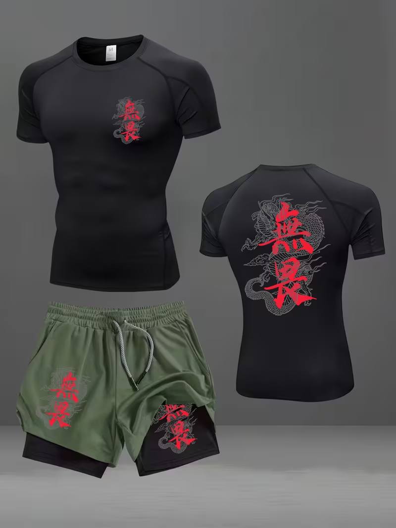 New men's slim fit suit quick  – Running Gear recenzja i cena