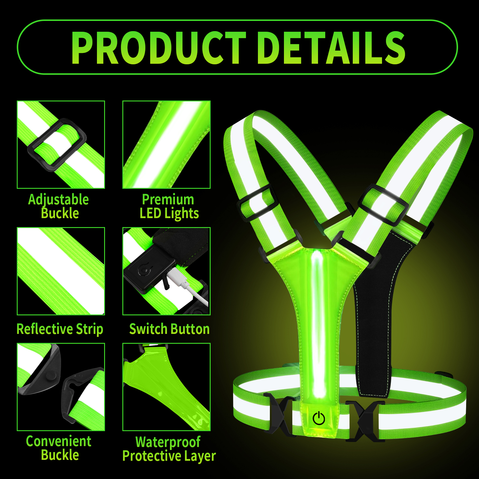 Outdoor Night Walking Safety V – Running Gear Essential recenzja i cena