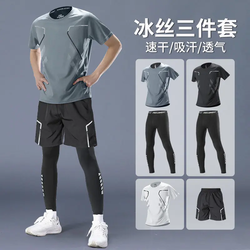 Men's Summer Sports Set Ice Si – Running Gear Women recenzja i cena