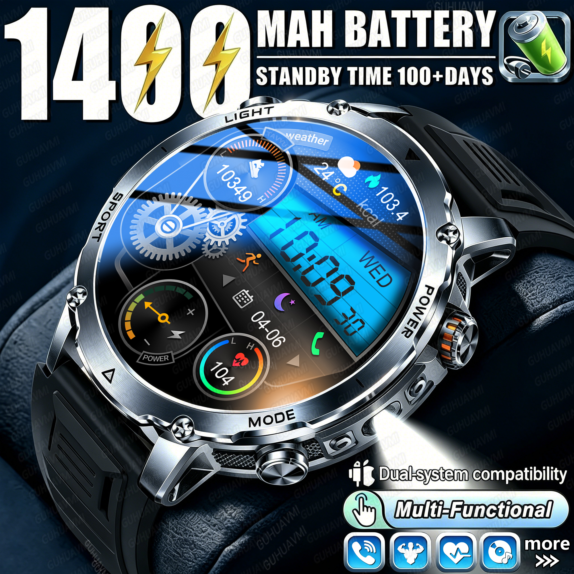 Newly Durable 1400mAh Large Ba – Gps Running Watch recenzja i cena