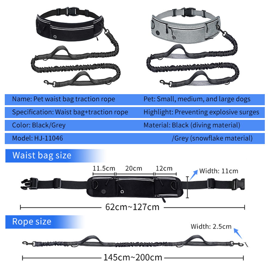 Foldable Reflective Dog Leash  – Running Gear Belt recenzja i cena